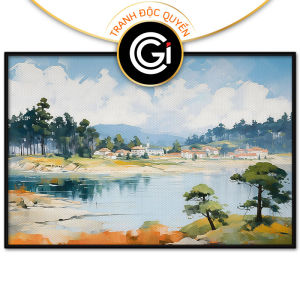 Tranh treo tường dán tường Canvas phong cảnh quê hương. CGI-39