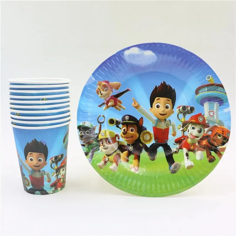 Paw Patrol paper plates and cups Paw Patrol party supplies Paw