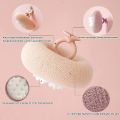 Super Soft Sunflower Suction Cup Bath Ball, 2-in-1 Sunflower Bath Ball, Exfoliating Bath Sponge Cleaning Brush with Suction Cup (A-Beige). 