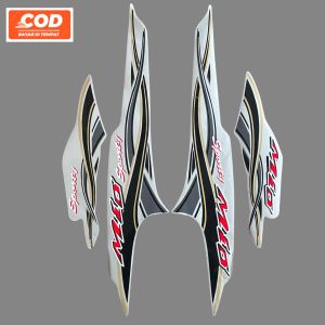Striping Stiker motor Yamaha mio 2004 2005 sporty Silver fullset