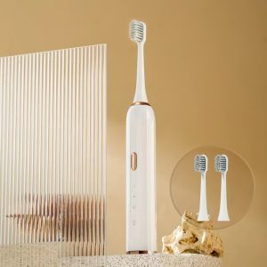 Electric Toothbrush Travel Toothbrush with 2 Brush Heads 3 Cleaning Modes and Smart Timer Sonic Electric Toothbrush for Adults and Kids