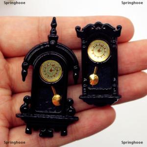 [COD] Springhooe Dollhouse Vintage Wall Clock Dial Pointer Movable Miniatures Model Living Room Accessories Of Doll House Kids Pretend Play Toys