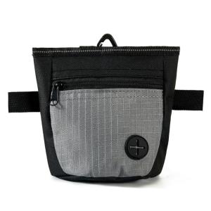 Sturdy Waterproof Dog Treat Bag With Metal Clip and Large Opening Portable Accessory for Convenient One Handed Use