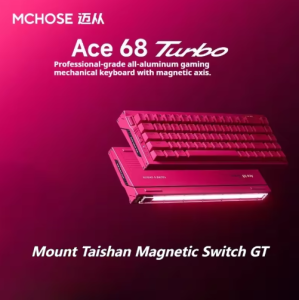 MCHOSE Ace 68 Turbo All-aluminum magnetic axis keyboard RT esports game mechanical keyboard 68-key 16K customized wired hot plug aluminum Tuotuo fearless contract tile dual drive
