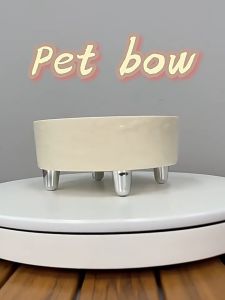SKISOPGO Stainless Steel Pet Bowl High Foot Neck-Protection Anti Spill Pet Bowl Mangkuk Kucing Dan Anjing 高脚碗