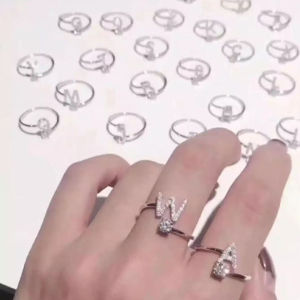 [Bayar di Tempat] Fourfashion Cincin xuping / Cincin huruf Xuping A-Z terbaru kekinian