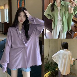 🌵siss y_koko🌵เสื้อแฟชั่นผู้หญิง เสื้อเชิ้ตแขนยาว ดีเทลแถมไหญ่กระเป๋าหน้า แฟชั่นเกาหลี ใส่ทำงาน ใส่คลุมกันแดดก็ได้ “w305”