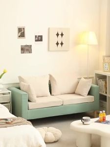 Double Living Room Bedroom Simple Lazy Small Bed 2 3 4 Seater Sofa Chair