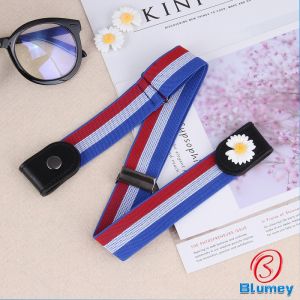 Blumey เข็มขัดผู้หญิง ใส่ง่าย หมดปัญหาเอวหลวม ประดับดอกเดซี่ ยางยืดล๊อคกับหูกางเกง belt