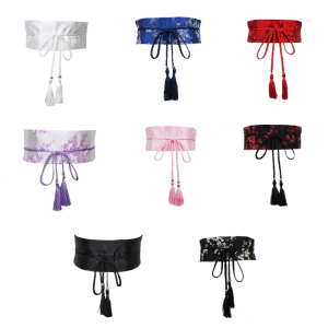 Thêu Cổ Dây thắt lưng cho phụ nữ Đầm quây Đầm cổ yếm dây nịt buộc rộng cho dây nịt buộc thêu