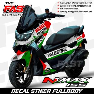 BISA COD Decal Sticker Yamaha Nmax 155 Old Fullbody Palestina BISA COD Decal stiker nmax lama / stiker nmax full body design Palestine Decal Nmax 155 Old Full Body Stiker Sticker Motor Yamaha Modif Variasi Aksesoris Dekal Nmax lama Free Palestine