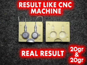 Molding Cetakan Bandul Kail Lead Head Hooks Model Jighead Saltwater 20&20gr Leadsinker