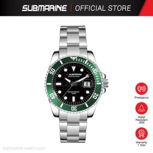 SUBMARINE Men Watch Fashion Quartz Analog Metal Stainless Steel Bracelet Waterproof Jam Tangan Lelaki J-219-MD-MT/MT(A)