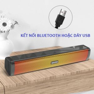 Loa thanh vi tính E1411 LED RGB – loa máy tính Bluetooth 6W nguồn USB nhỏ gọn bass tốt