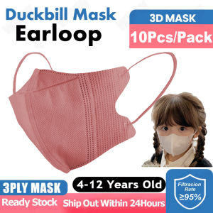 duckbill face mask for kids  Earloop Mask 10pcs cartoon pattern 3 layers of protection