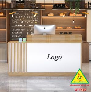 QUẦY LỄ TÂN QUẦY TIẾP TÂN QUẦY TÍNH TIỀN QUẦY THU NGÂN QTT419- Nội thất lắp ráp Viễn Đông Adv