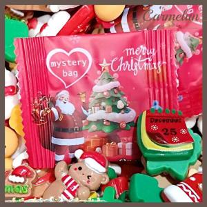 [Carmelun] 10pcs Christmas Surprise Blind Bags Luminous Animal Mushroom Figurines Miniature Mystery Bag For Potted Dollhouse Decor