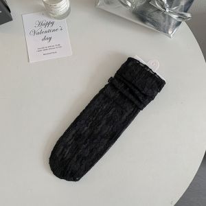 GOOTRADES Thin Mesh Flower Socks Transparent Pile Up Lace Sock for Women Fashion Breathable Floral Tulle Socks Summer