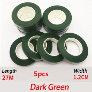 5pcs Flower Tape Green Floral Tape Self Adhesive Elastic Paper Tape