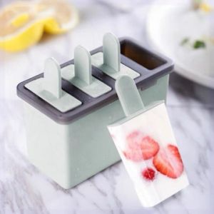 Khay làm kem sét 4 que khuân kem nhựa đẹp