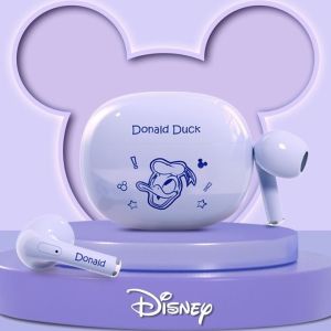 Disney Q2 TWS หูฟังบลูทูธการ์ตูนหูฟังไร้สายขนาดเล็กกรณีเล่นเกมบลูทูธเล่นเกมกีฬาวิดีโอคอลล์ชุดหูฟังพร้อมไมโครโฟนรองรับ