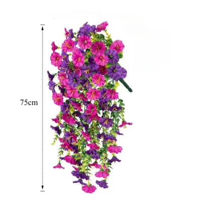 75cm ดอกไม้ประดิษฐ์ลายผักบุ้ง ตกแต่งบ้าน สวน งานแต่งงาน สีสดใส เหมือนจริง