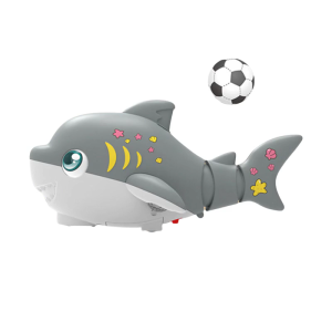 Educational Electric Swinging Shark Toy for Toddler with Floating Ball Encouraging Fun Play and Crawling Safe Music Toy
