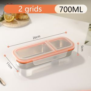 【SG】Stainless steel snack box - 2/3/4 compartment food containerairtight lidded compartmentalizedsnackstorage container