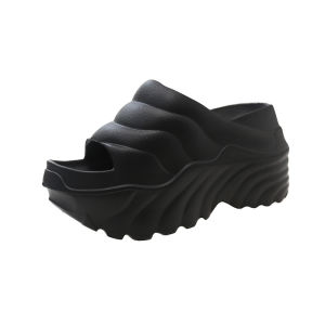 Free Shipping New Fashionable High-Heeled Slippers With Thick Soles 10Cm Height-Increasing Design Suitable For Outdoor Wear Available In Stock And With An INS-Inspired Style