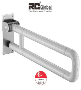 RC-Global Safety Toilet Handrail Grab Bar for elderly & disabled / Anti-Slip Anti-fall & Flip-up design / Wall-mounted required / SUS 304 Base plate