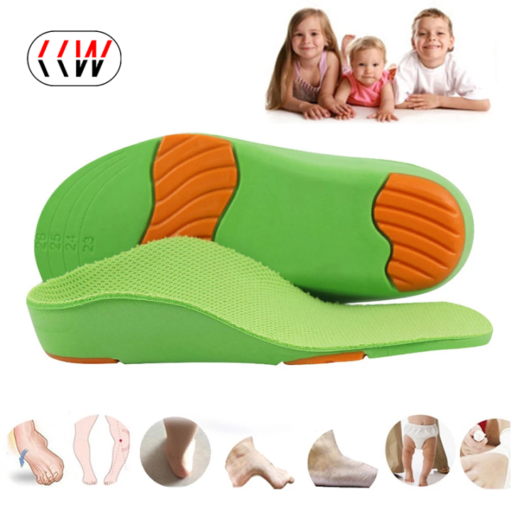 CCW 1Pair Kids Gel Orthopedic Insoles For Shoes Children FlatFoot ...