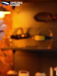 SMILING SHARK Super Bright Mini Flashlight Rechargeable Camping Waterproof LED Torch with Hook