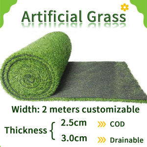 2M Wide Artificial Grass Roll (COD Available) - Premium Fake Lawn for Garden Balcony & Outdoor - UV Resistant & Easy Install
