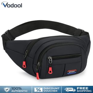 Men Women Fanny Pack with 4-Zipper Pockets Chest Bag with Adjustable Strap Fashion Waist Pack for Travel Hiking Running