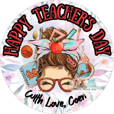 [SG SELLER][👦Kids Love em👧] Customised Teachers Day Thank You Stickers For Happy Teachers Day