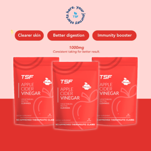 *NEW PACKAGING* 3PCS - TSF ACV Gummies Travel Size - 1000mg | 30 Gummies