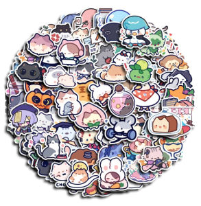 FAMILY`S CHOICE 100pcs Cute Cartoon Stickers Diy Computer Laptop Washi Scrapbooking Stickers Arts Crafts Stationery