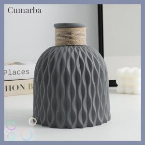 [Cumarba] 1PC Water Ripple Plastic Vase Wave Flower Pot Arrangement Modern Nordic Style Home Living Room Desktop Decoration Ornament