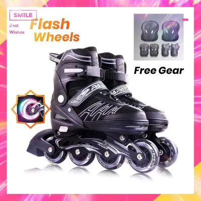 Cougar MZS308N Adult Adjustable Removable Washable Inline Skate Roller Skating Shoes Roller Skates