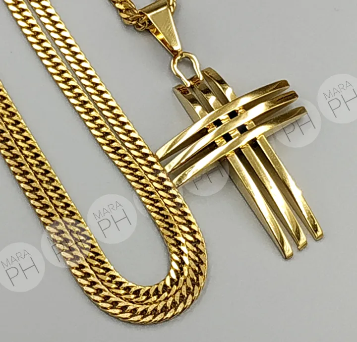 18 karat gold chain 2024 with cross