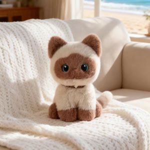 J9YXDU Sitting Pose Kitten Plush Toys Stuffed Animals Soft Fluffy Pet Cat Doll Boys Girls Cartoon Stuffed Cat  Decor