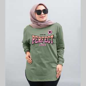 Semi Tunik Lengan Panjang Model Oval / Semi Tunik Kekinian Perfectlike / Semitunik 3 Ukuran L XL Dan XXL