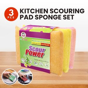 Hodeso Sponge for Dishwashing Kitchen Cleaning Dish Sponge with Scouring Pad Scrubber