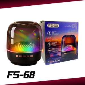 ลำโพงบลูทูธ FS-68 ลำโพงสเตอริโอไร้สาย ไฟ RGB 120W ลำโพงทรงคริสตัล ไดอะแฟรมคุณภาพสูง เสียงดี เบสแน่น รองรับ TF USB MP3 แบตเตอรี่ 18650 8000mA