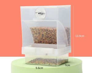 Máng ăn tự động cho vẹt hộp đựng thức ăn cho chim chống văng loại 400g 425g