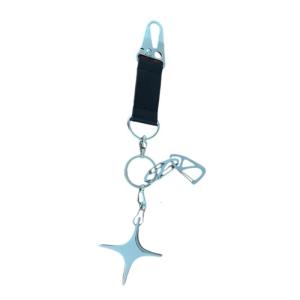 Versatile Star Shaped Keyring Accessory Practical Sturdy PU Leather and Alloy Materials for Fashionable Individuals