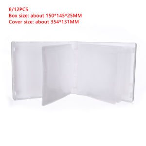 YAFEN 8 12PCS CD Case Disc DVD Storage Bag High-capacity Packaging Box CD Holder Home Room Discs Storage Box
