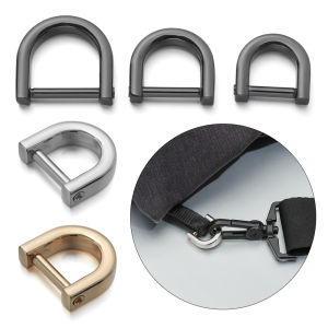 ★COD&Ready Stock★ Metal Shoulder Webbing Buckle Detachable Bag Strap Accessories Open Screw D Ring Buckle Clasp Leather Craft