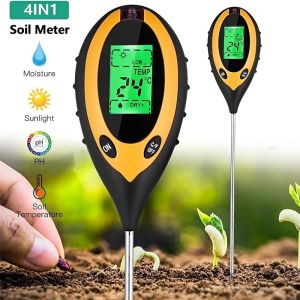 DEKES Portable 6-in-1 Soil PH Fertility Detector Light & Humidity Measurement Tool for Garden Flowerpot