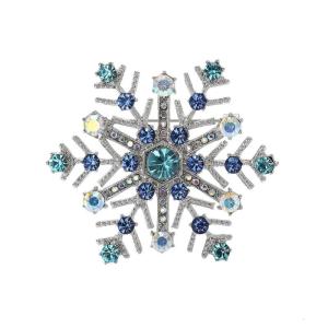 Stylish Snowflake Brooch Lightweight Alloy Lapel Pin Secure Fastening Design For Office Outfit Decoration